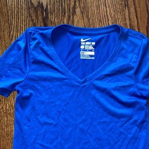 Blue Nike Dri-fit top